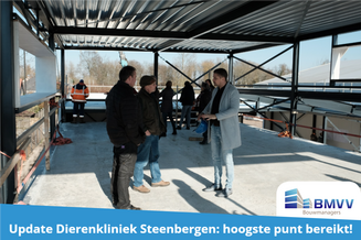 Hoogste punt bereikt bij nieuwbouw Dierenartsenkliniek Steenbergen